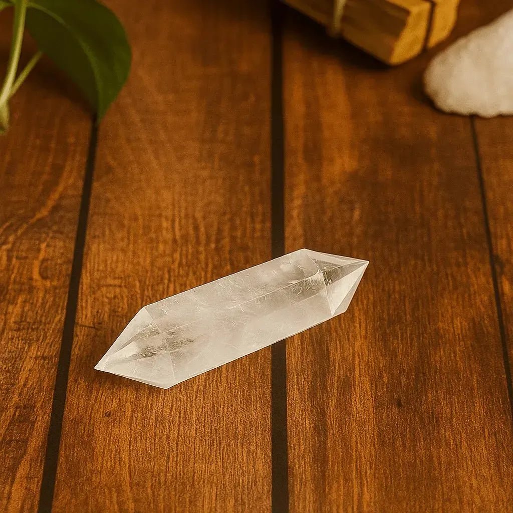Cuarzo Blanco Biterminado (Doble Punta): Herramienta de Canalización - Brujy Magic