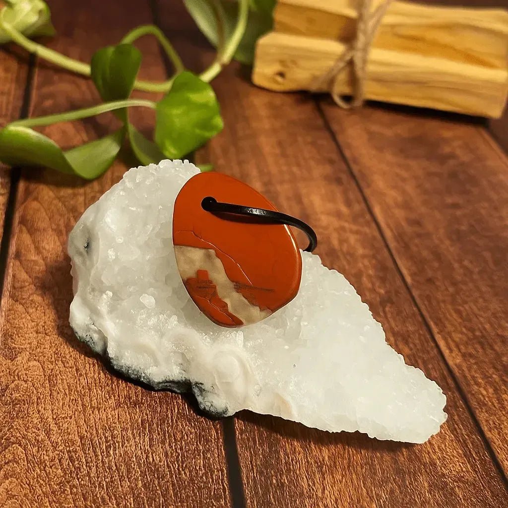 Collar de Jaspe Rojo en Perita Plana – Fuerza y Coraje - Luary Magic