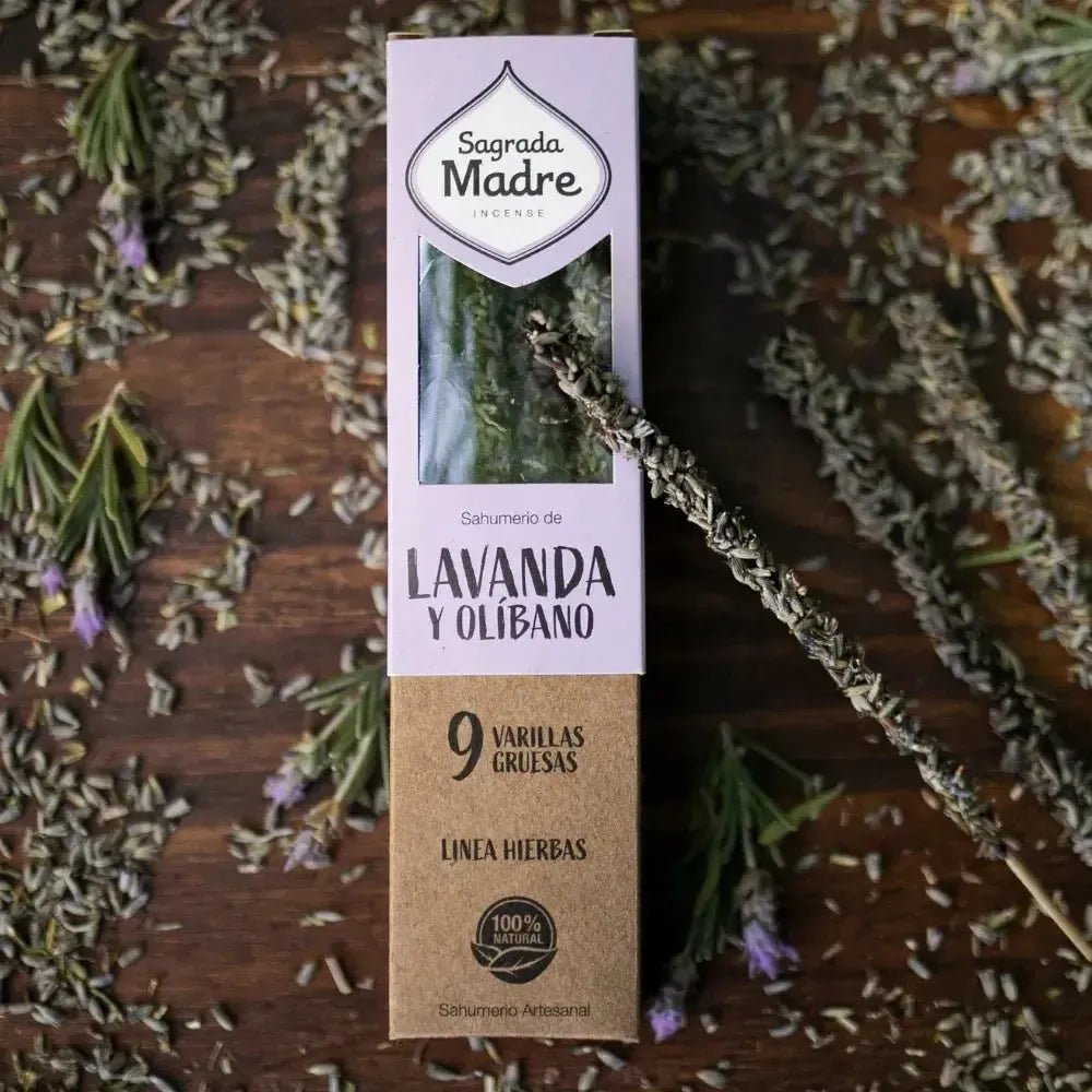 Incienso - Sahumerio de Lavanda y Olíbano (9 varillas) - Brujy Magic