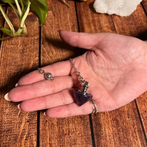 Péndulo de Amatista en Cono Pequeño