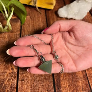 Péndulo de Aventurina Verde en Cono Pequeño