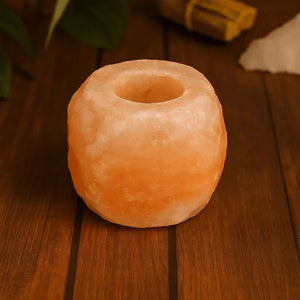 Portavelas Pequeño de Sal Natural del Himalaya