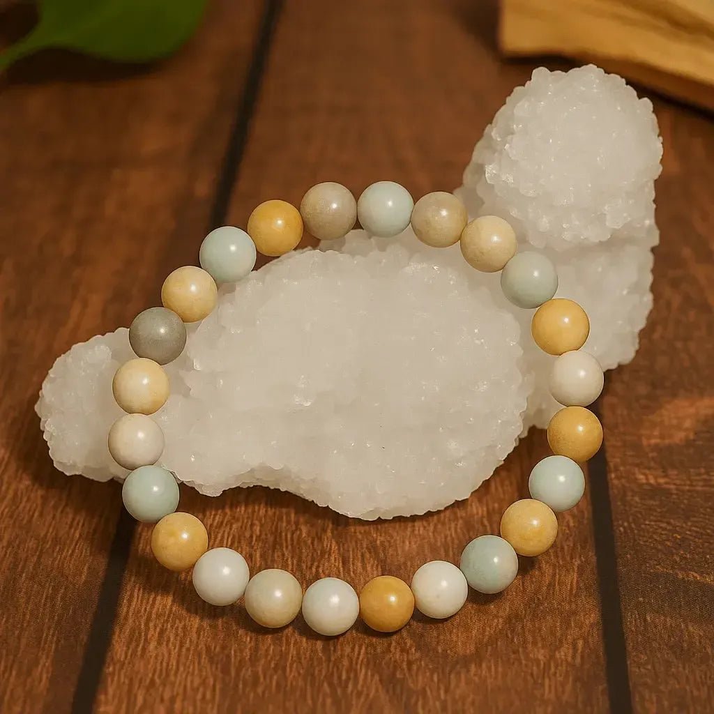 Pulsera de Amazonita - Mineral de la valentía - Pulsera - Brujy Magic