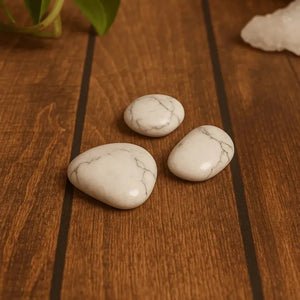 Rodado de Howlita - Mineral del silencio mental