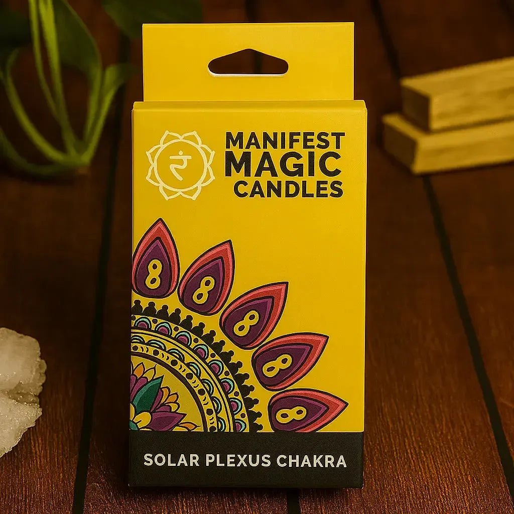 Vela pequeña de Ritual - Amarillo Chakra Plexo Solar (pack de 12) - Brujy Magic